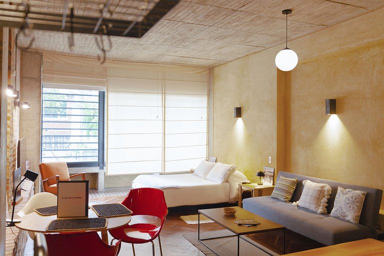 Moderno Loft, exterior y cocina. Centro Bogotá