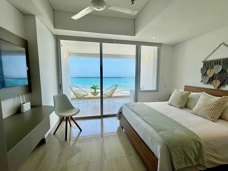 Loft com vista para o mar. Crespo. Piscina