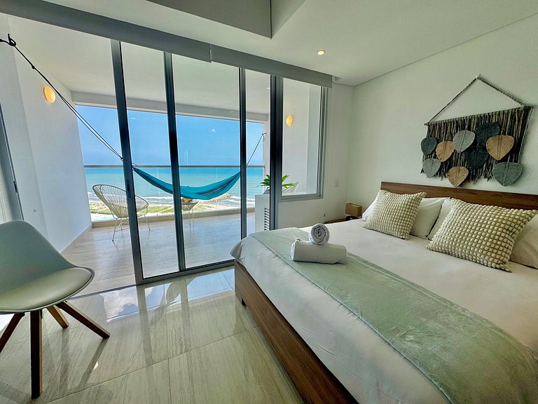 Loft com vista para o mar. Crespo. Piscina