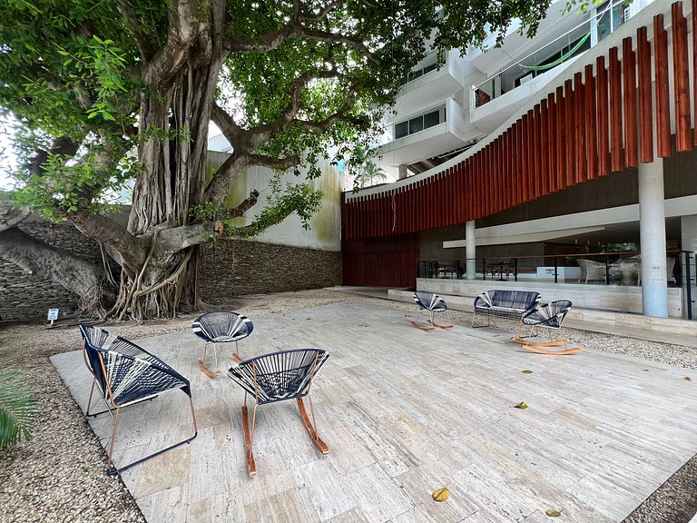 2 quartos à beira-mar com hidromassagem privativa