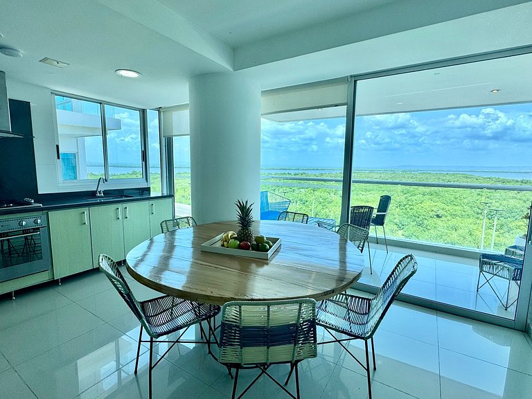 3+1 bedrooms Morros. Beach views and access