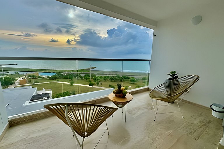 Loft com vista para o mar. Crespo com piscina