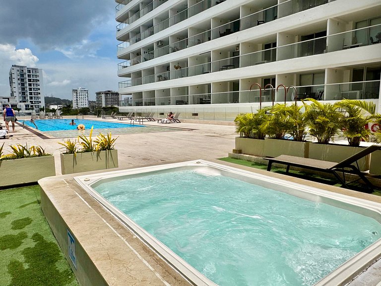 Loft com vista para o mar. Crespo com piscina