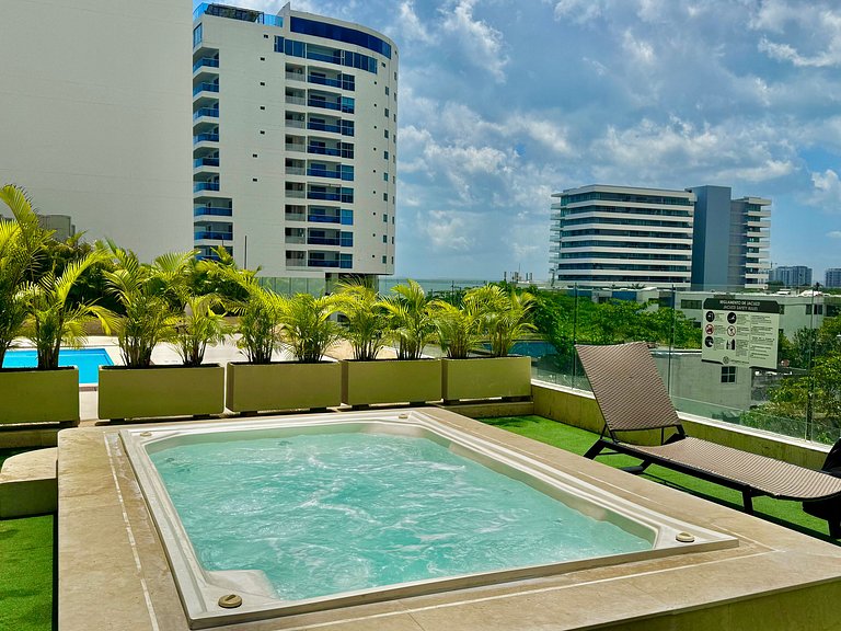 Loft com vista para o mar. Crespo com piscina