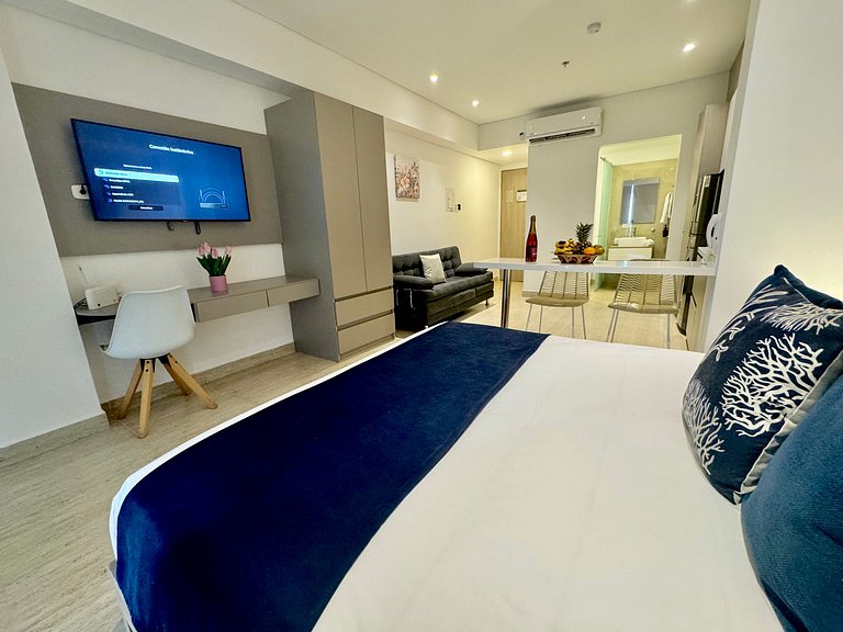 Loft com vista para o mar, espaçoso, com piscina e jacuzzi