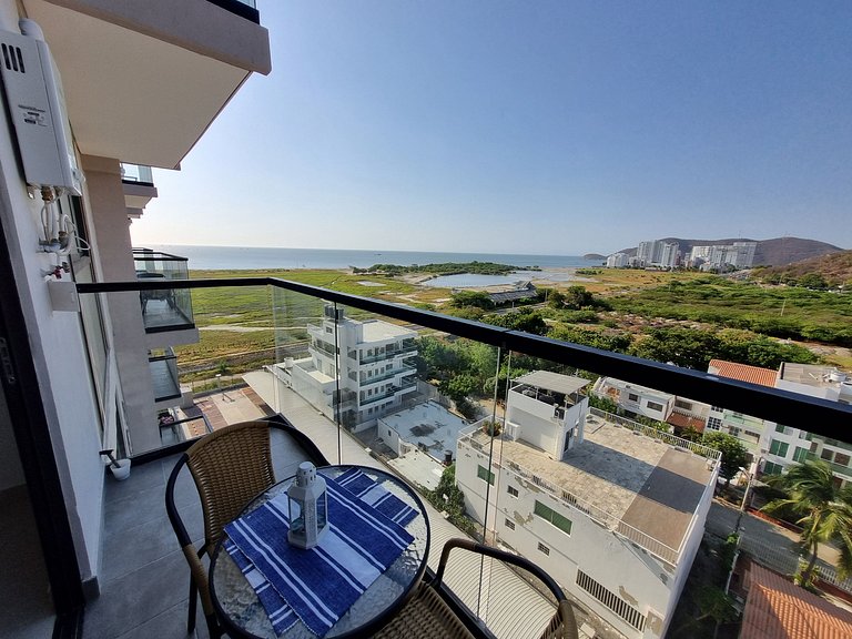 Loft Pozos Colorados. Vista para o mar, piscina e academia