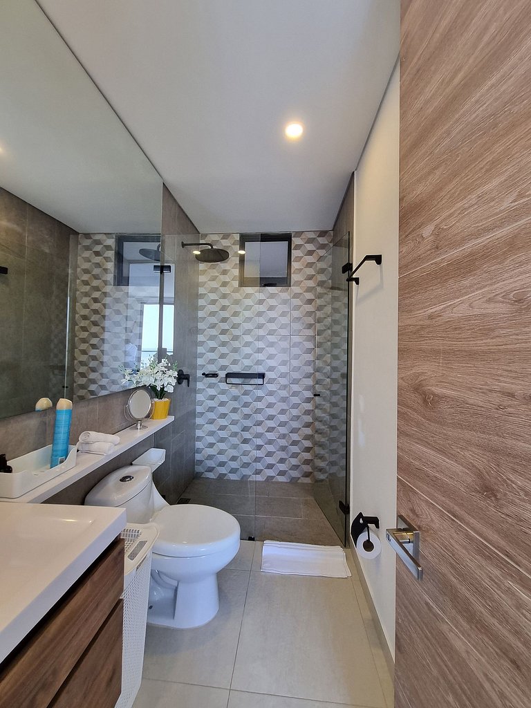 Loft Pozos Colorados. Vista para o mar, piscina e academia