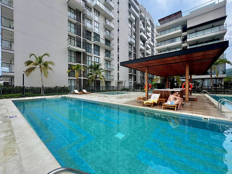 Loft Pozos Colorados. Vista para o mar, piscina e academia