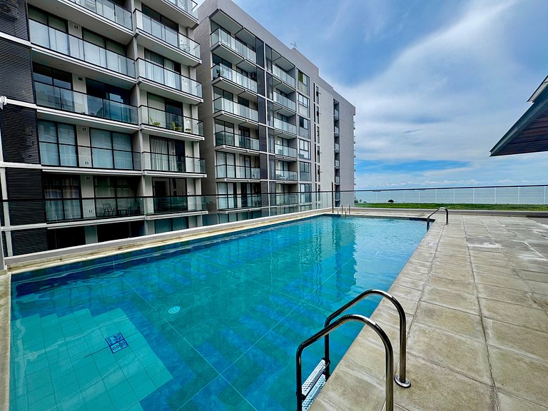 Loft Pozos Colorados. Vista para o mar, piscina e academia