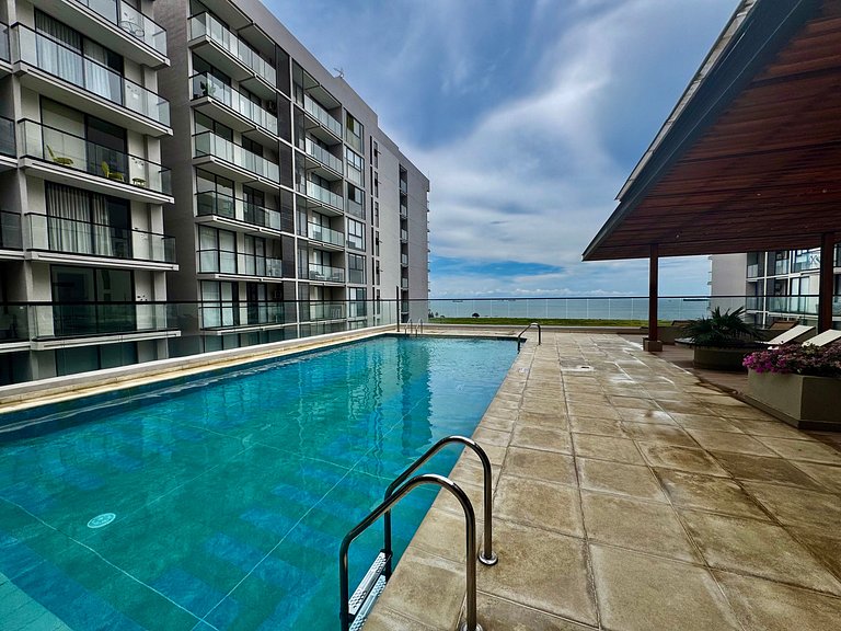 Loft Pozos Colorados. Vista para o mar, piscina e academia