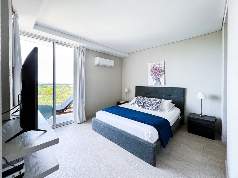 1 Quarto Cielo Mar. Banheira de hidromassagem privativa