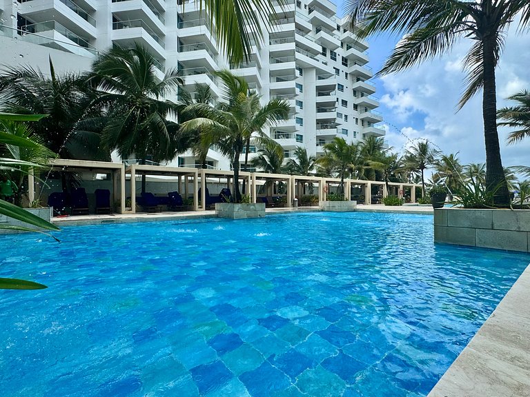1 dormitório Morros. Piscina com vista para a Ciénaga