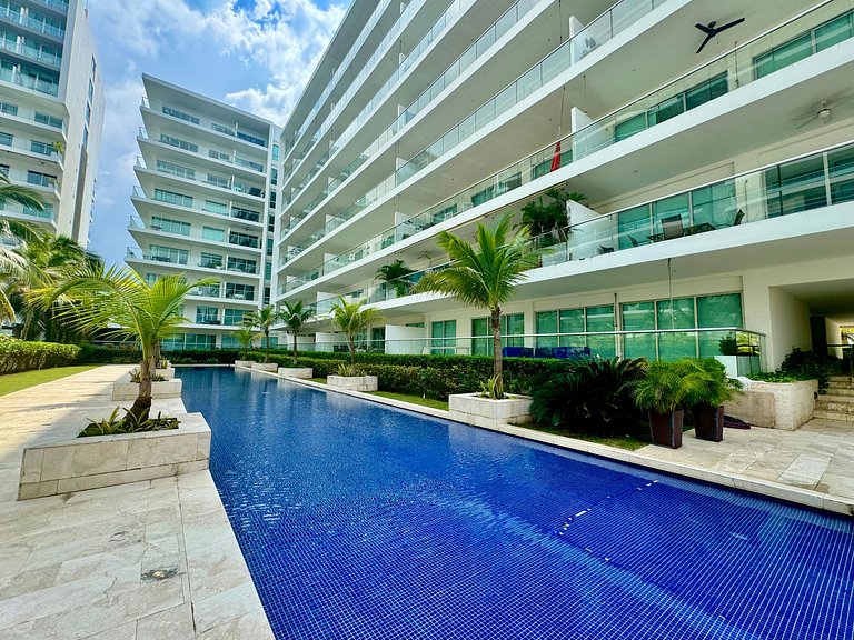 1 dormitório Morros. Piscina com vista para a Ciénaga
