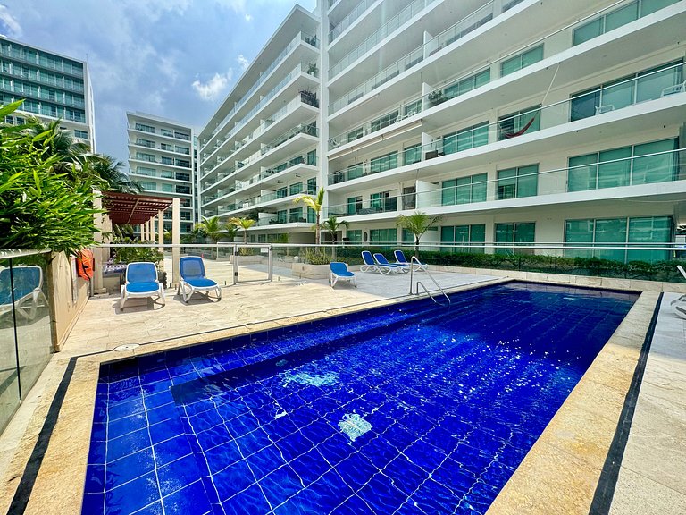 1 dormitório Morros. Piscina com vista para a Ciénaga