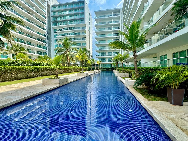 1 dormitório Morros. Piscina com vista para a Ciénaga