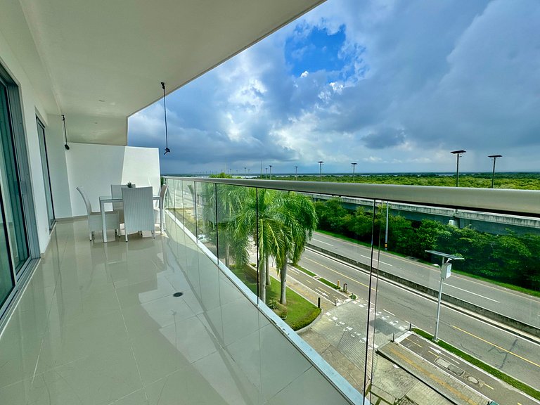 1 dormitório Morros. Piscina com vista para a Ciénaga