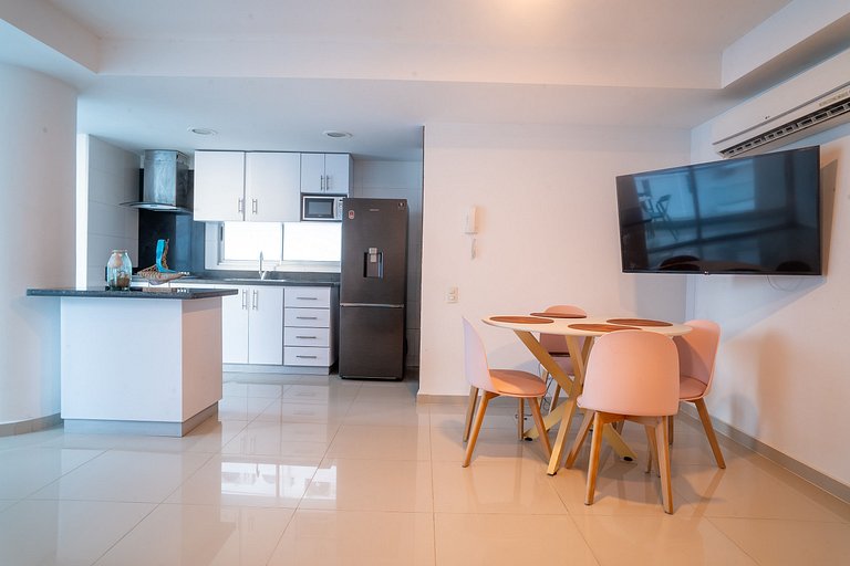 Apartamento de 2 quartos em Morros com vista para o mar