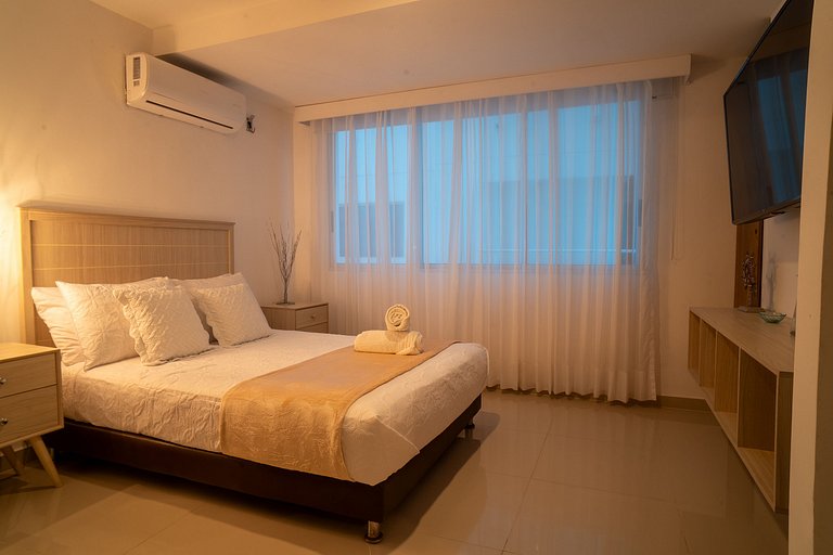 Two-bedroom apartment in Morros with sea view