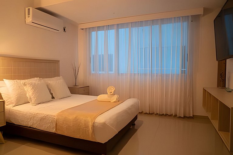 Two-bedroom apartment in Morros with sea view