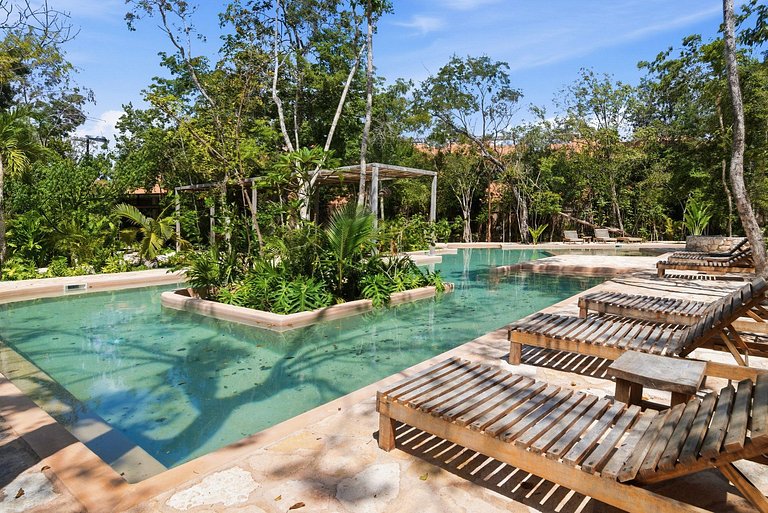 3 quartos Aldea Savia piscina e tranquilidade