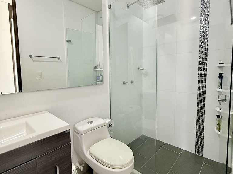 2 Dormitorios, terraza y vista al mar Caribe