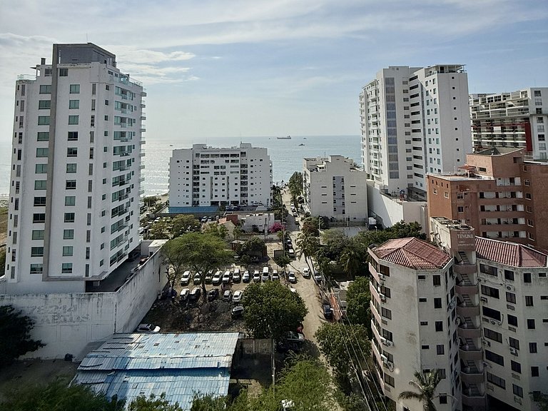 2 Dormitorios, terraza y vista al mar Caribe